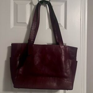 Divina Firenze * Dark Brown Leather Tote Bag * EUC